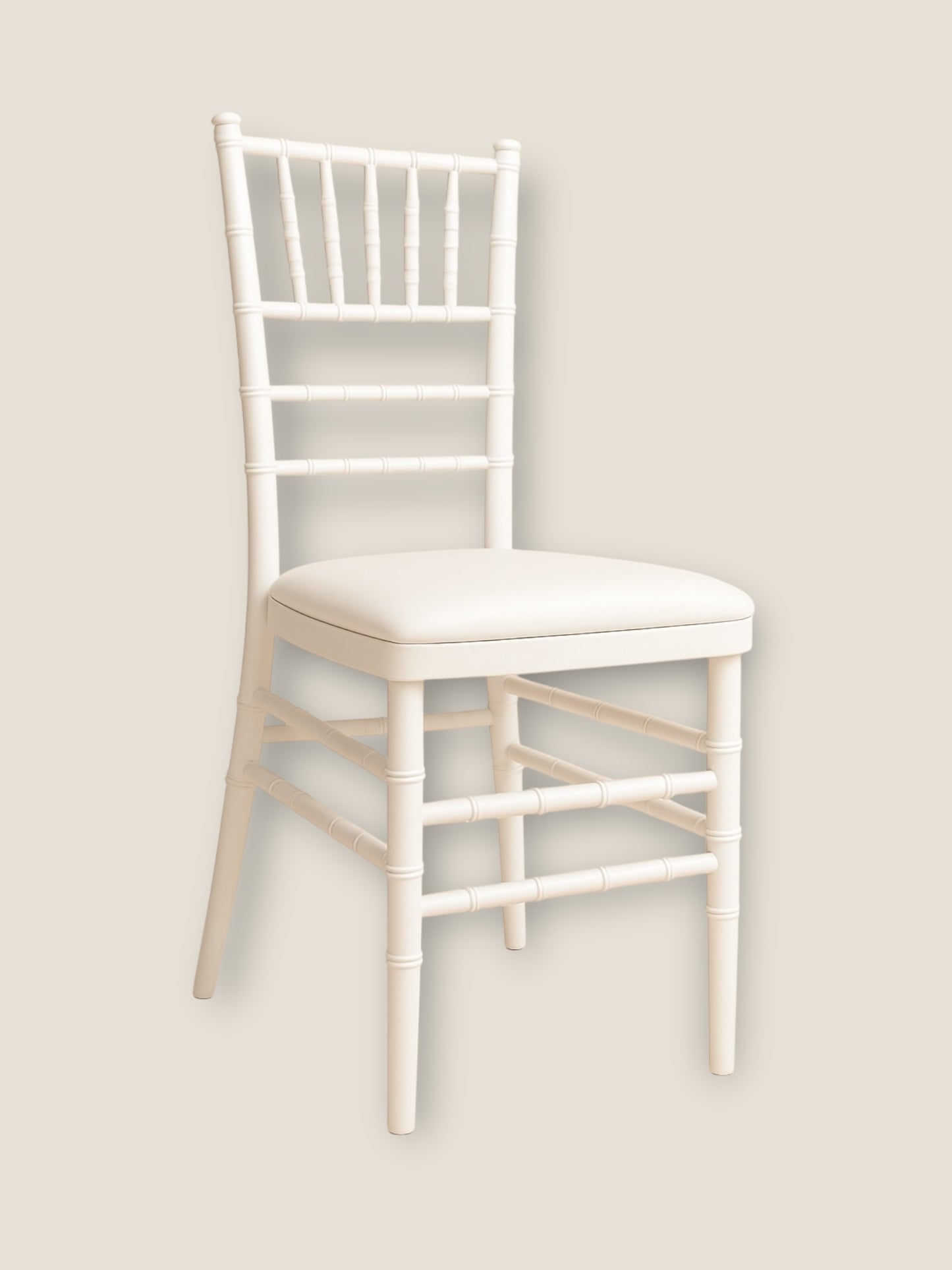White Tiffany Chair Hire (with white cushion)