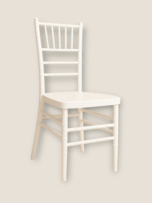 White Tiffany Chair Hire (without cushion)