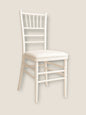 White Tiffany Chair Hire (with white cushion)