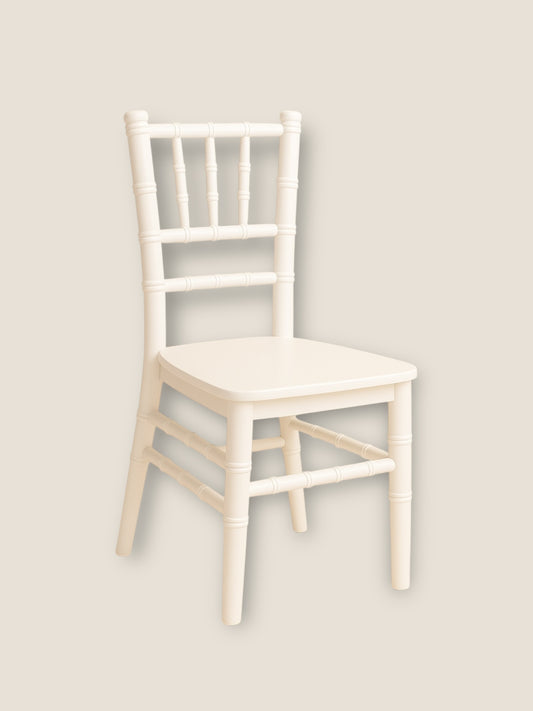 Kids White Tiffany Chair Hire (without cushion)